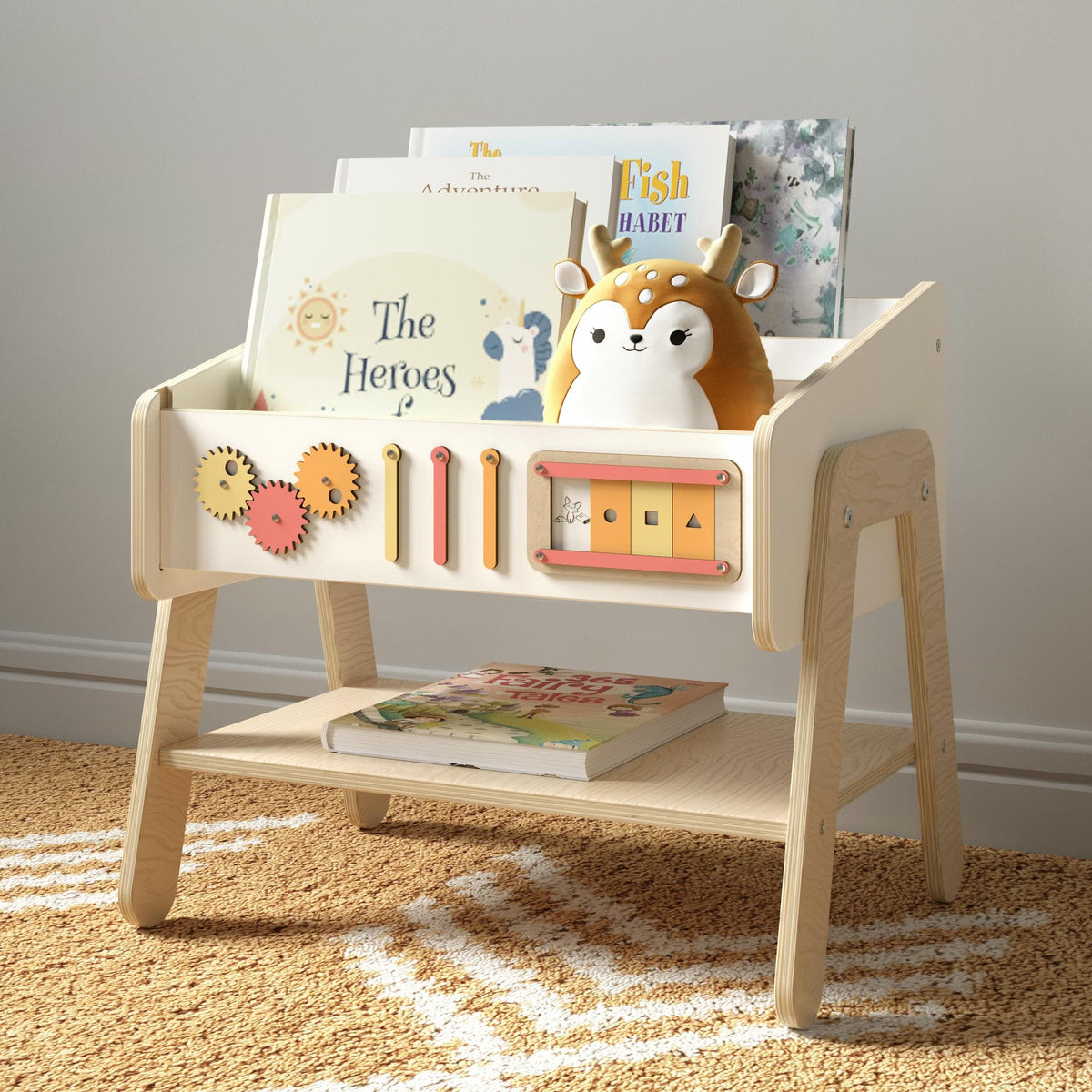 Bibliothèque frontale BusyKids LILU 3 en 1, chaise et chevet