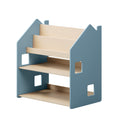 Bibliothèque et rangement à jouets BusyKids 2 en 1, bleu clair