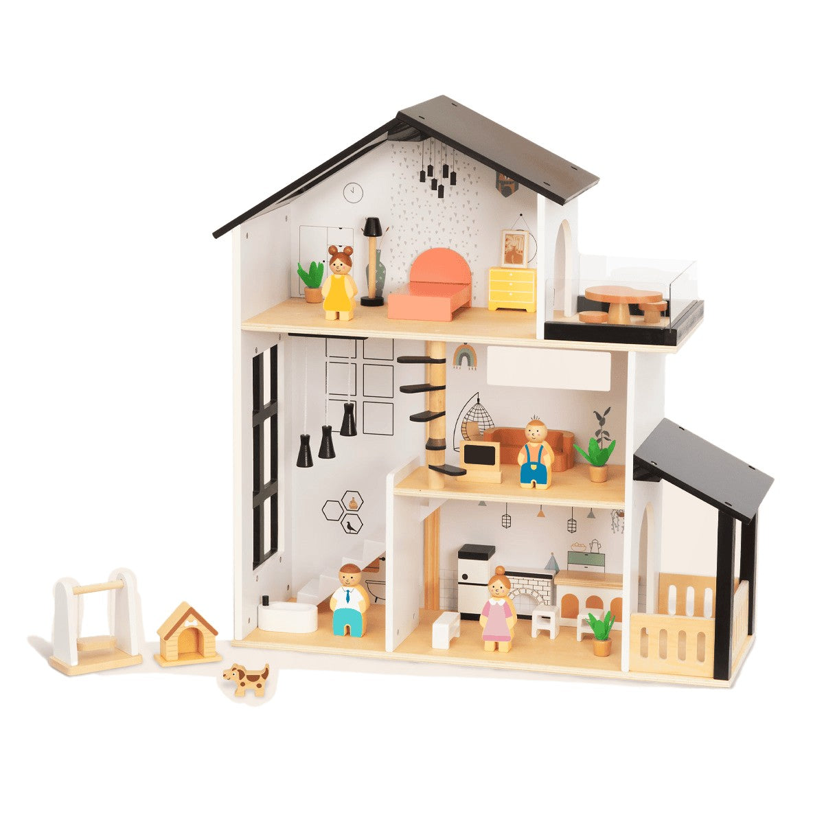 Maison de poupée BusyKids NORDI à trois étages