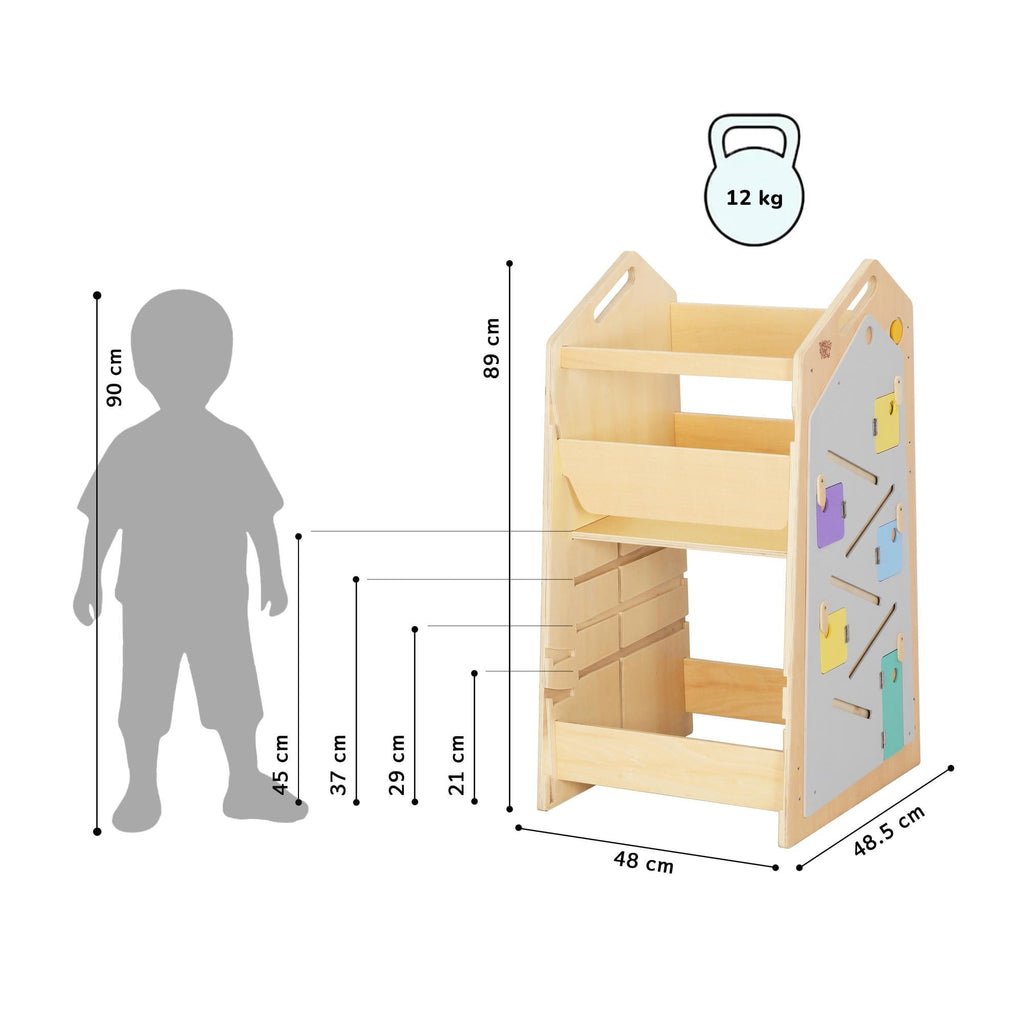 Tour d'observation BusyKids Play XL avec table et chaise, vanille