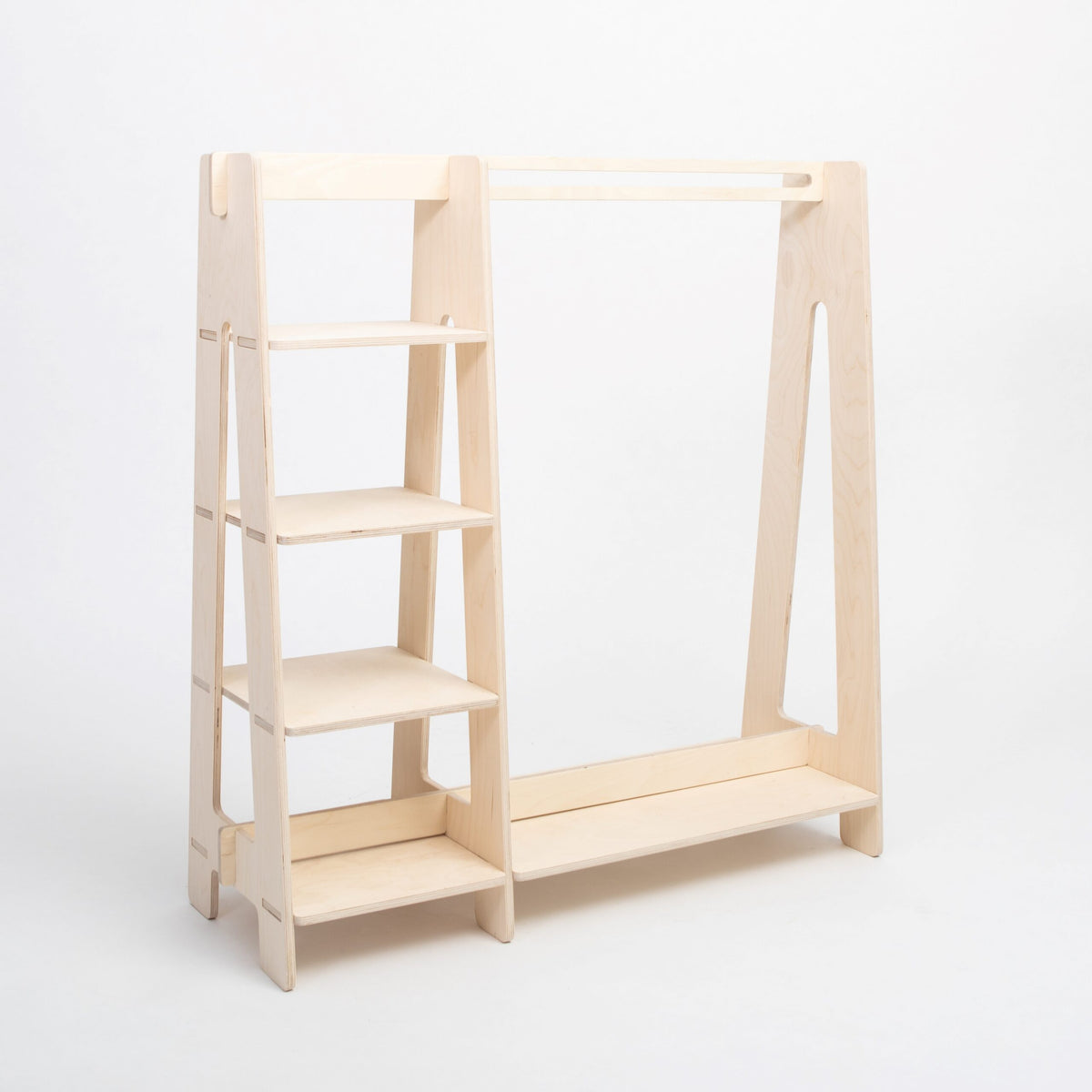 Appendiabiti per bambini con ripiani Montessori House Bed – vista 7