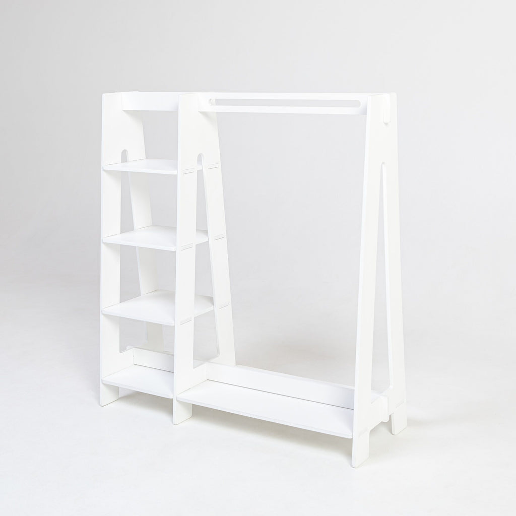 Appendiabiti per bambini con ripiani Montessori House Bed – vista 12