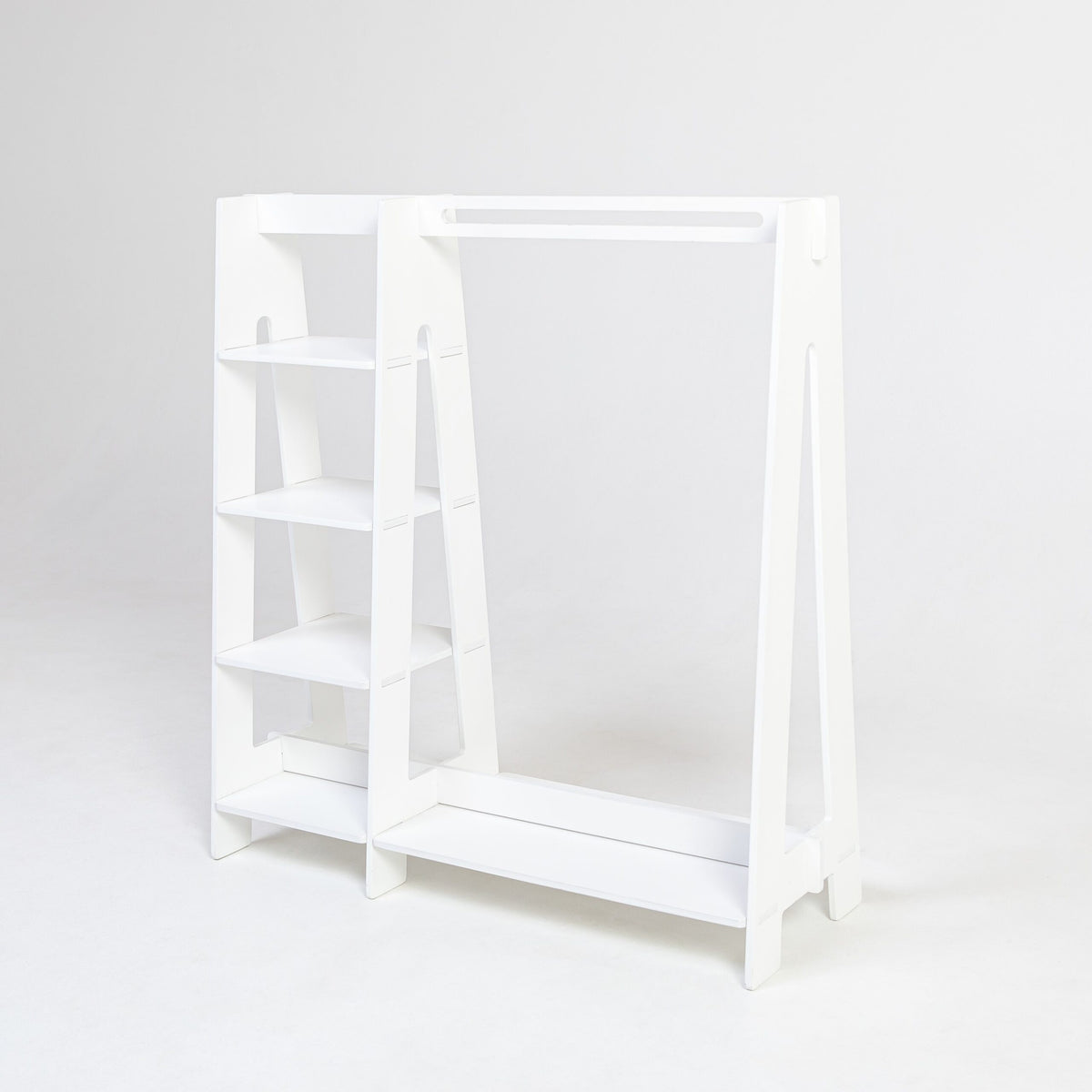 Appendiabiti per bambini con ripiani Montessori House Bed – vista 12