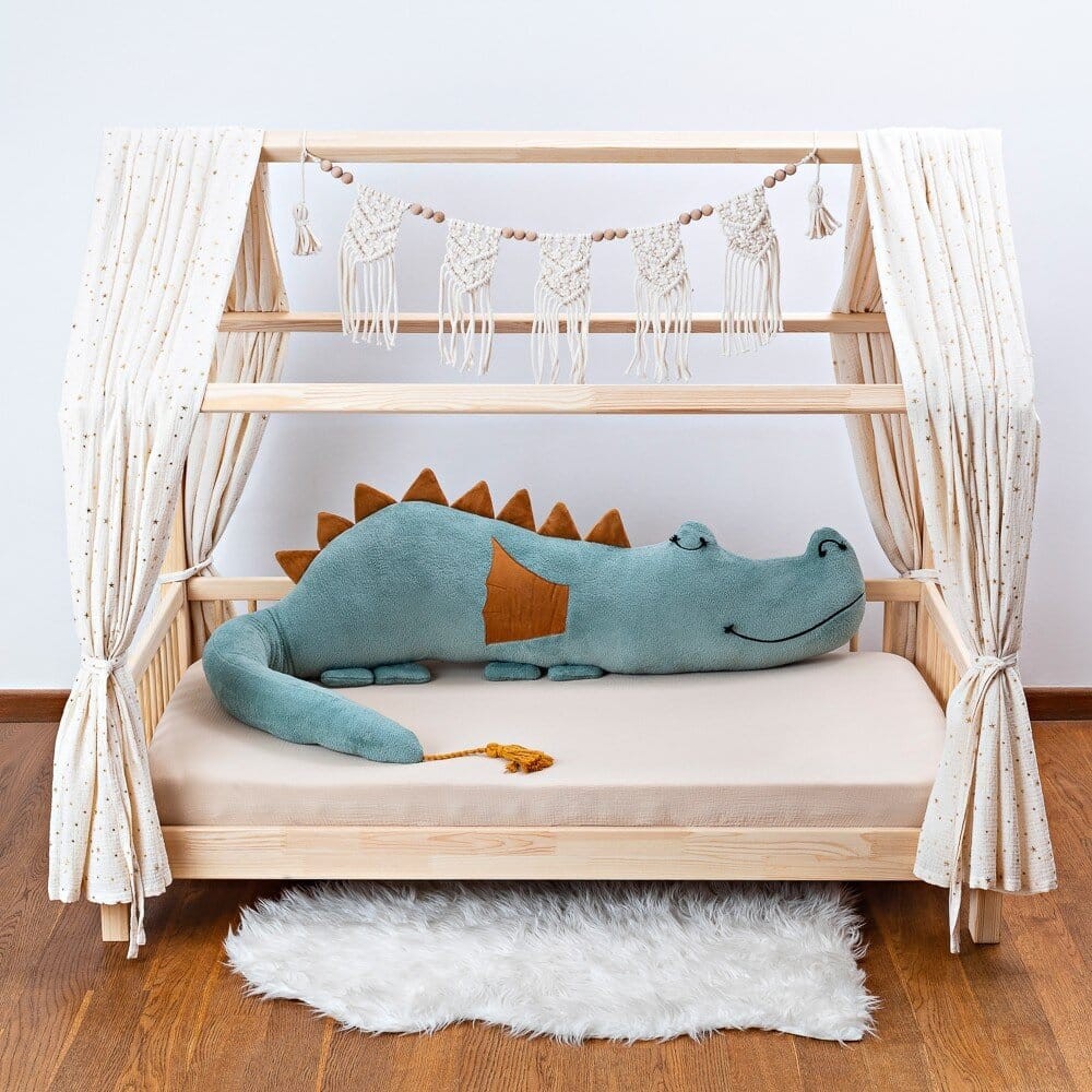 Peluche coussin Dragonsaur vert CuddleRest – vue 2