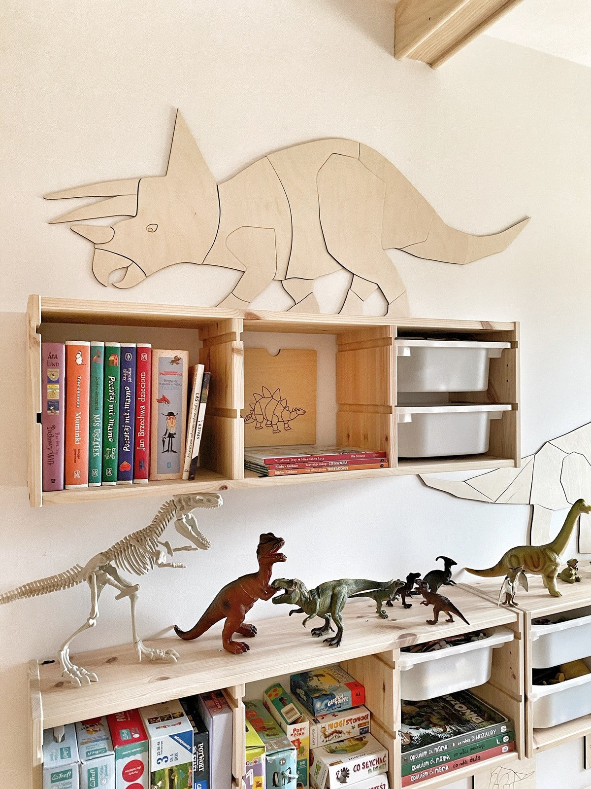 Wanddecoratie Triceratops Cut It Now – weergave 3