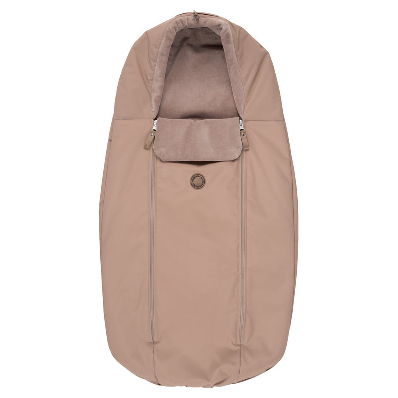 Donzen wintervoetenzak voor baby's Lenne, bruin en beige