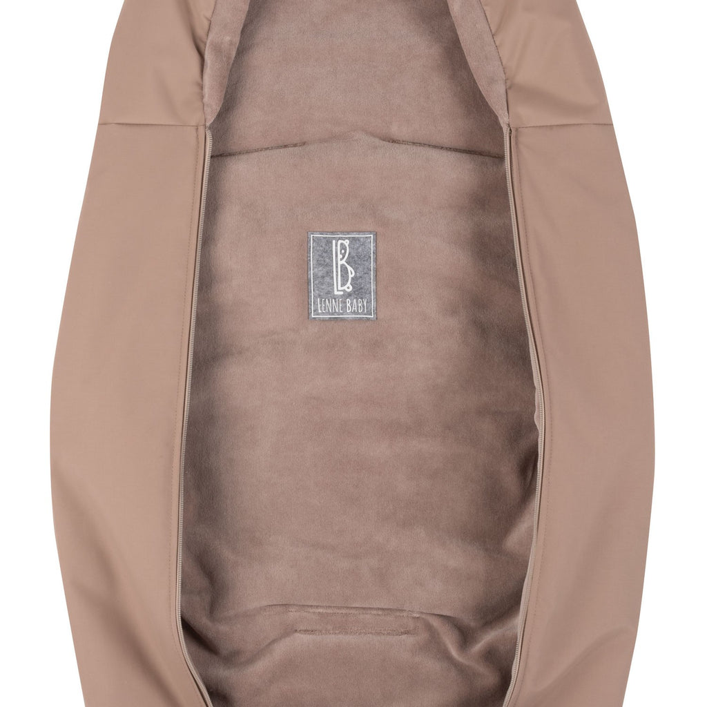 Donzen voetenzak bruin en beige Lenne – weergave 2