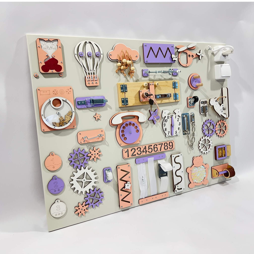 Busy board multi-activités 60×80 cm BusyBunnyToys – vue 3