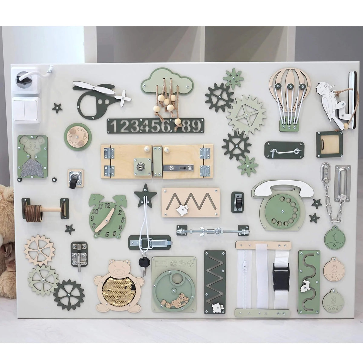 Pannello sensoriale 60×80 cm BusyBunnyToys – vista 5