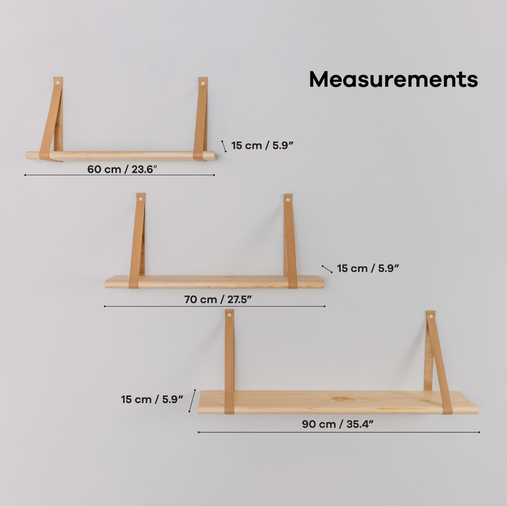 Étagère murale en pin massif 60 cm leg&go – vue 9