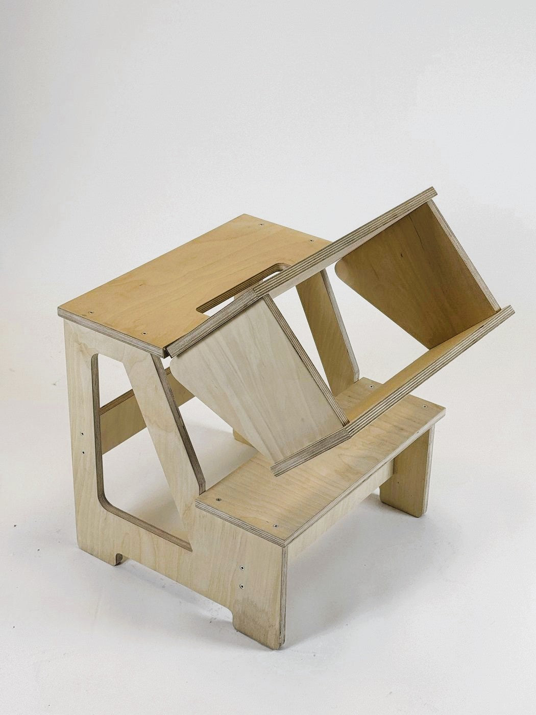 Chaise marchepied pliable Family-scl en bois massif
