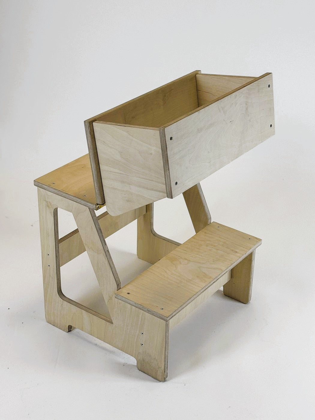 Chaise marchepied pliable Family-scl en bois massif