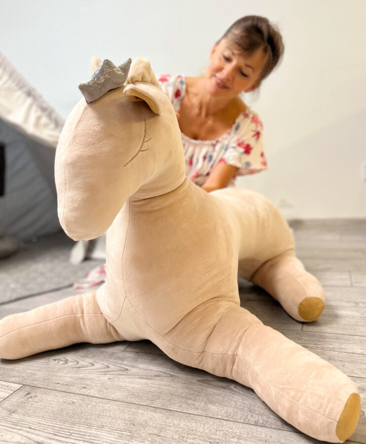 Peluche géante Pégase crème Kai aš mažas buvau – vue 3