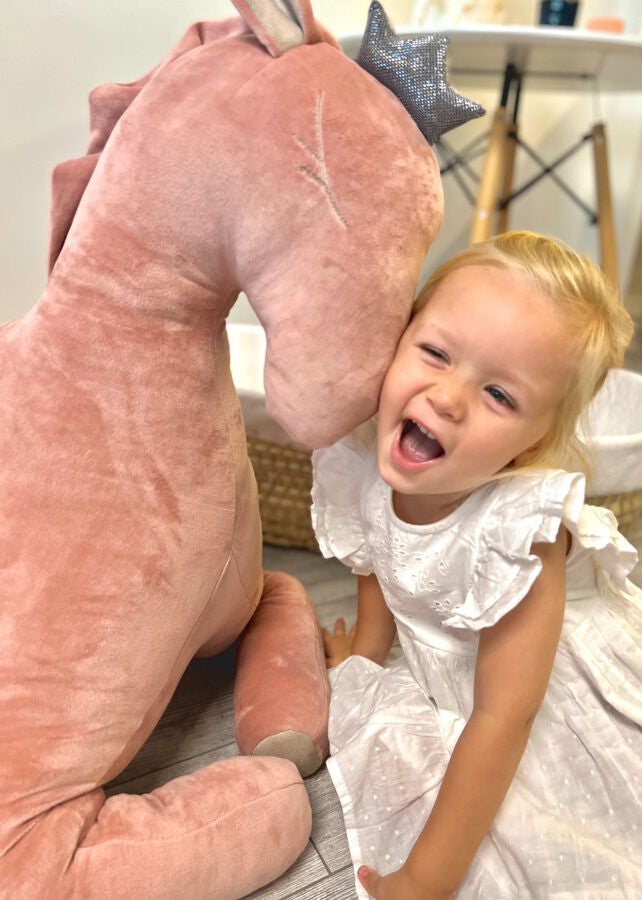Peluche géante Pégase rose poudré Kai aš mažas buvau – vue 5