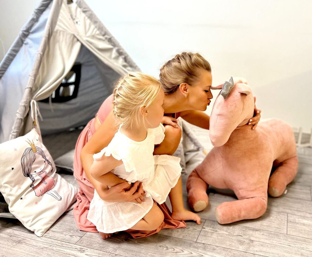 Peluche géante Pégase rose poudré Kai aš mažas buvau – vue 3