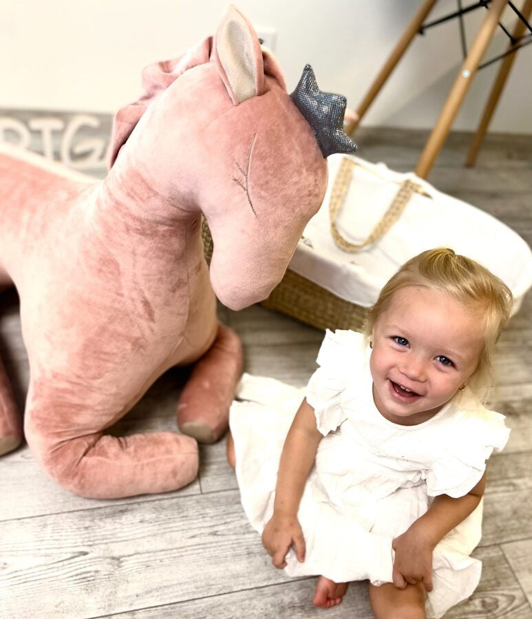 Peluche géante Pégase rose poudré Kai aš mažas buvau – vue 4