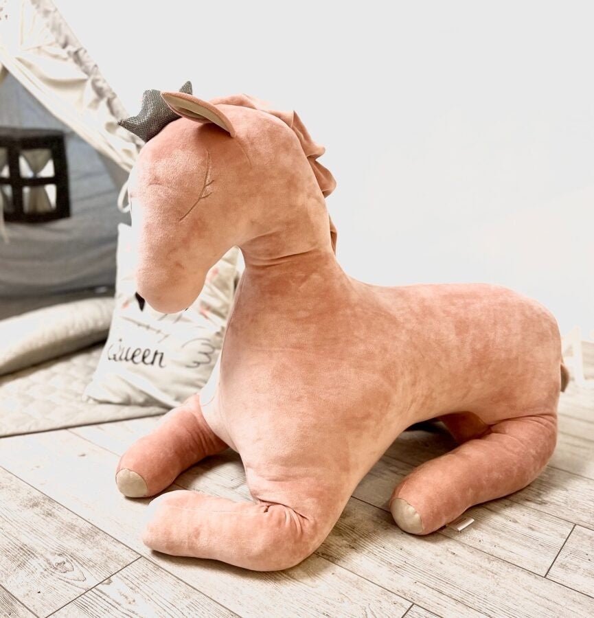 Peluche géante Pégase rose poudré Kai aš mažas buvau