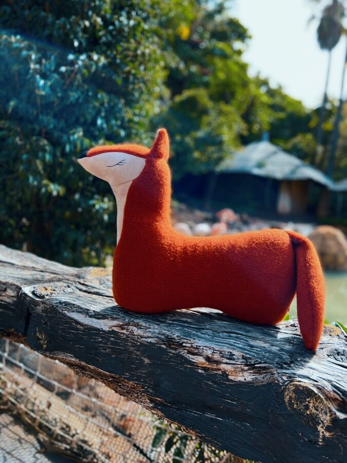 Peluche coussin renard roux Kai aš mažas buvau – vue 5