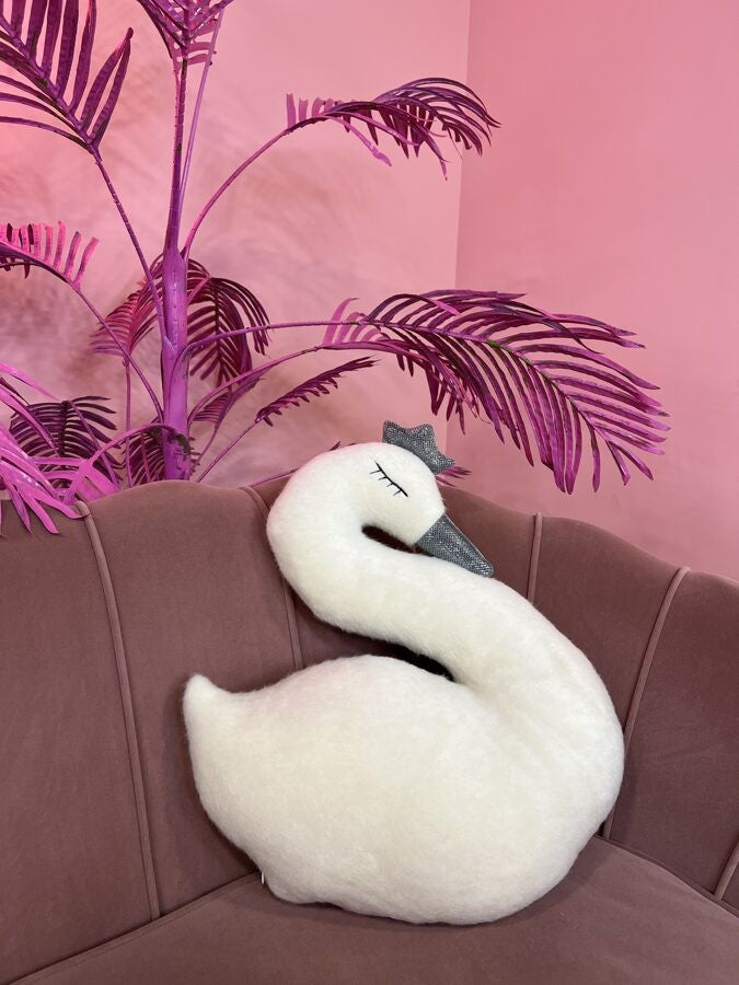 Peluche coussin cygne blanc Kai aš mažas buvau
