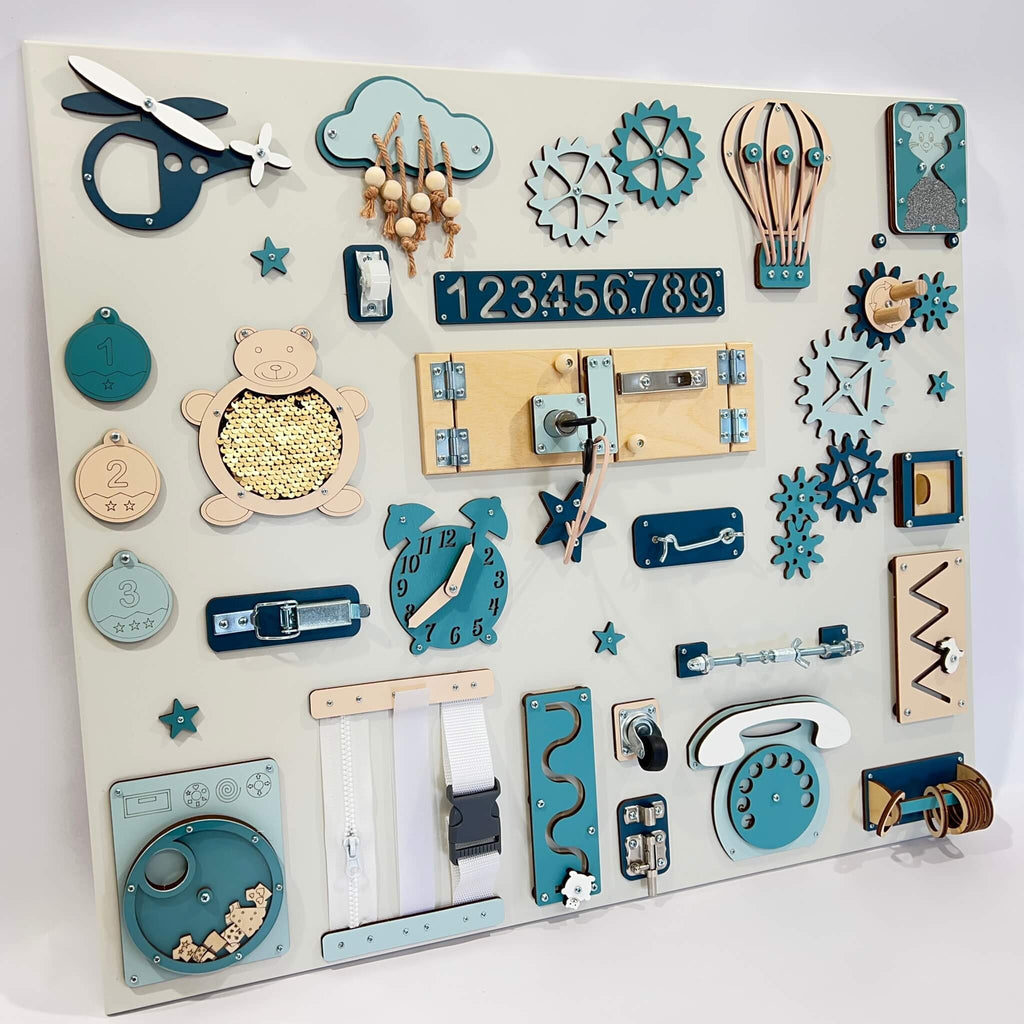 Busy board Montessori 60×70 cm BusyBunnyToys – vue 2