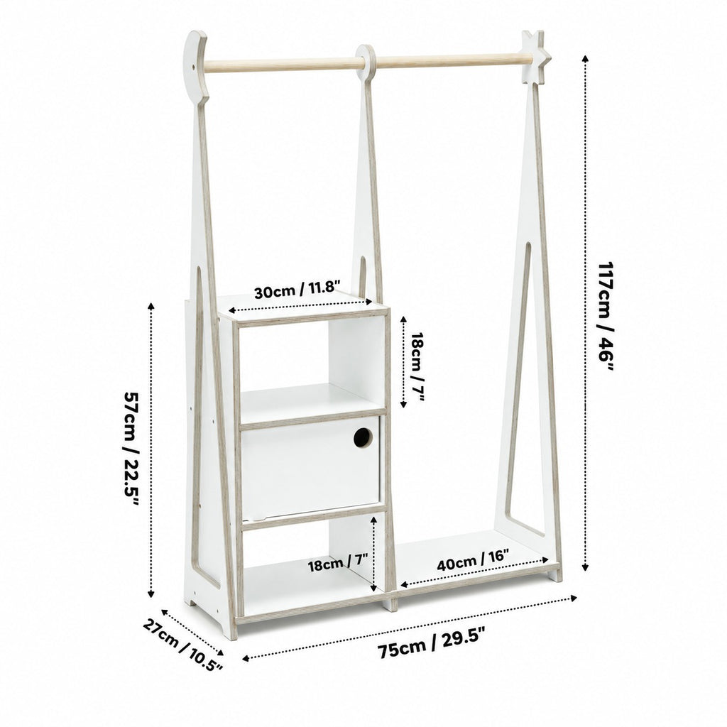 Garderoba Montessori biała leg&go – widok 3