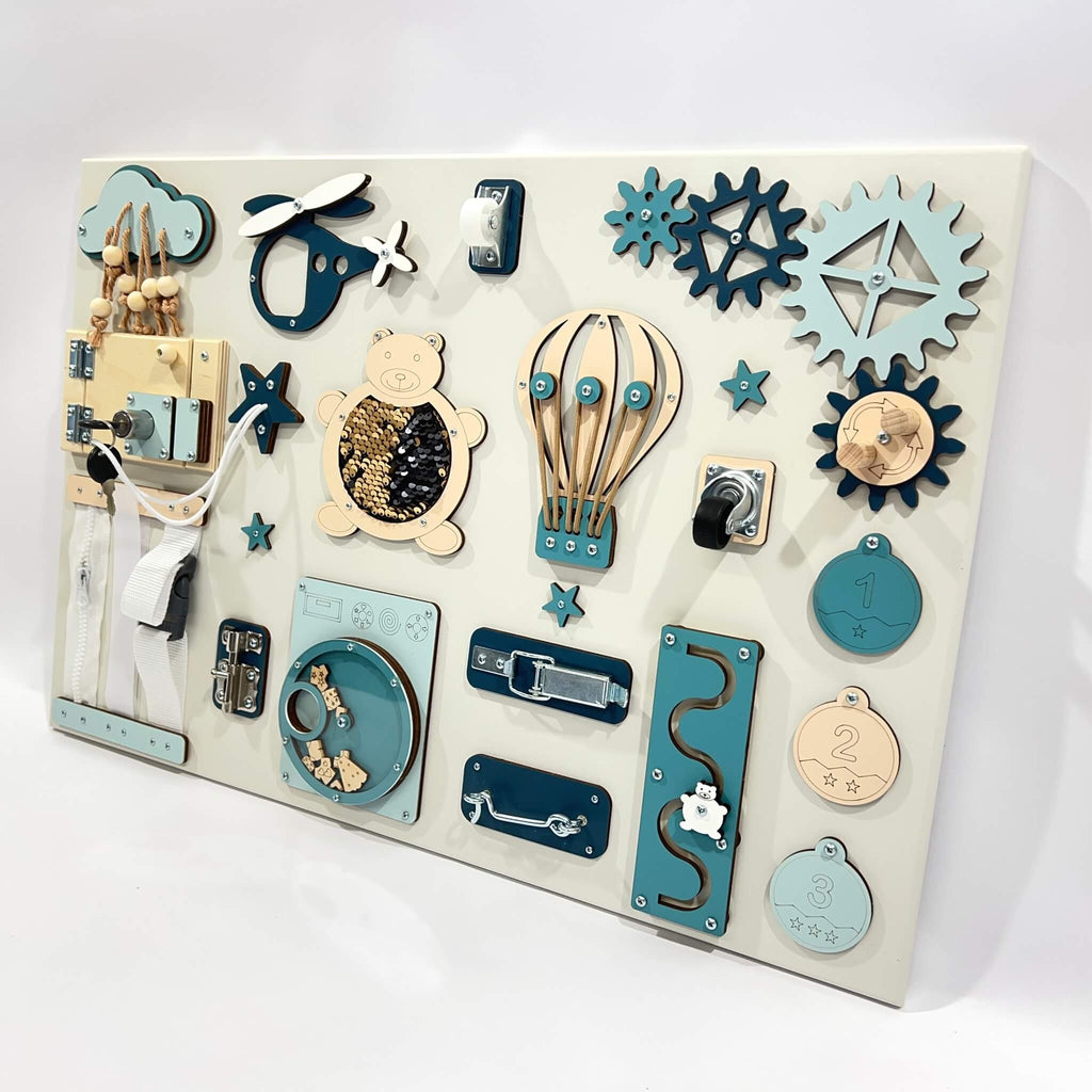 Tablica manipulacyjna Montessori 40×60 cm BusyBunnyToys – widok 5