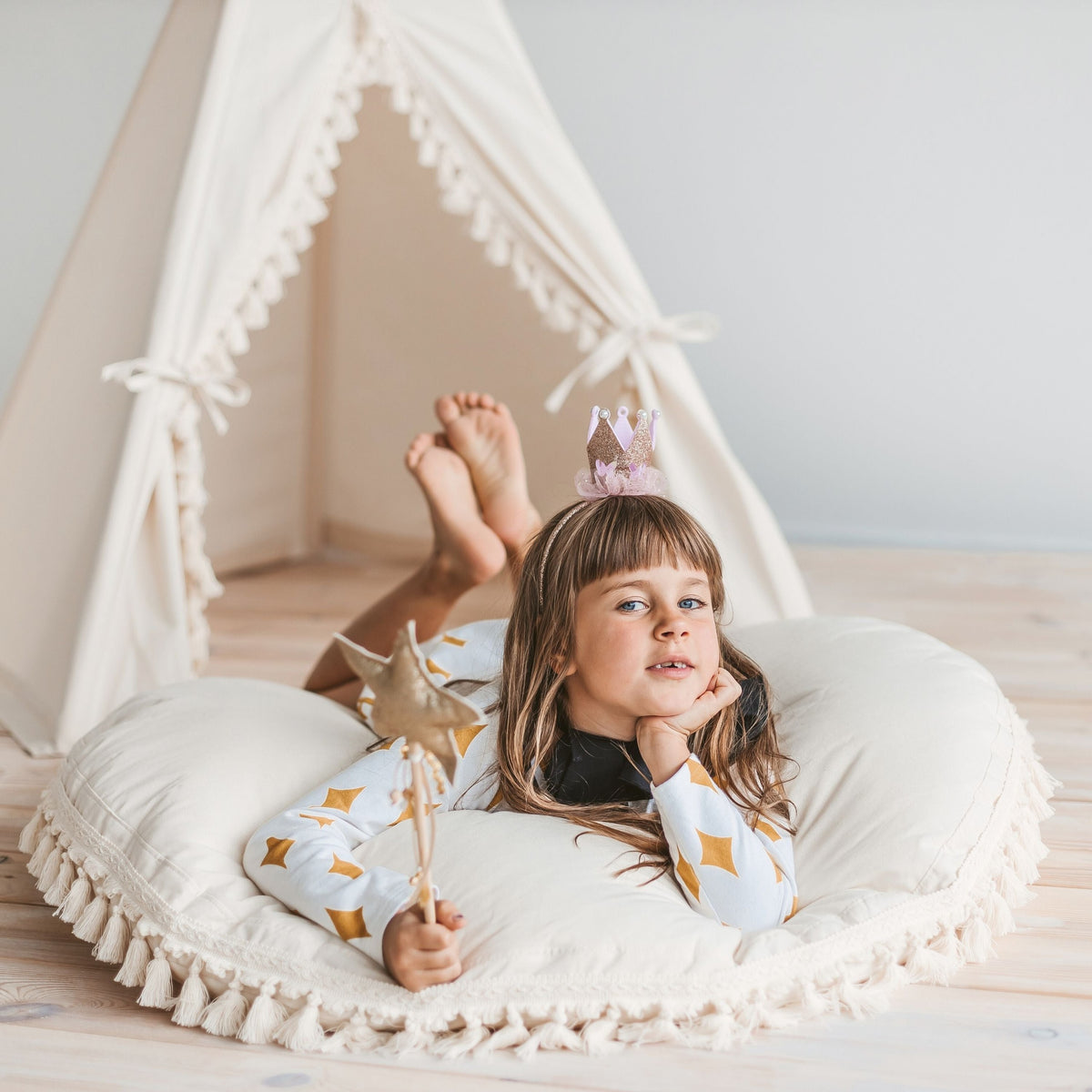 Tipi enfant Boho à glands écru Minicamp – vue 5