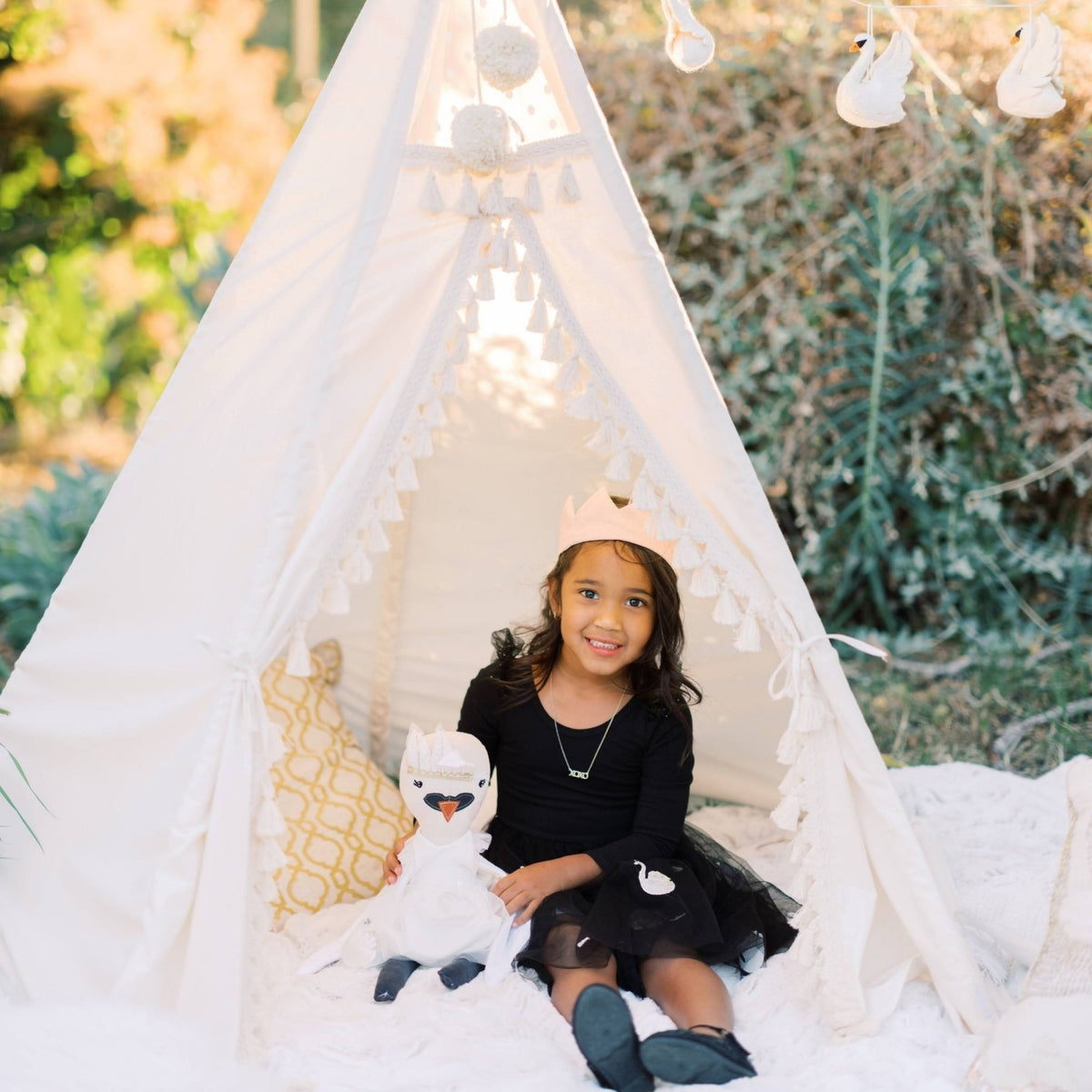Tipi enfant Boho à glands écru Minicamp – vue 9