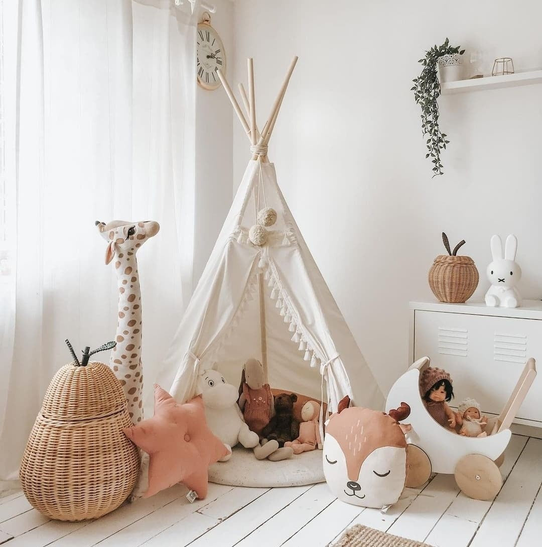 Tipi enfant Boho à glands écru Minicamp – vue 3