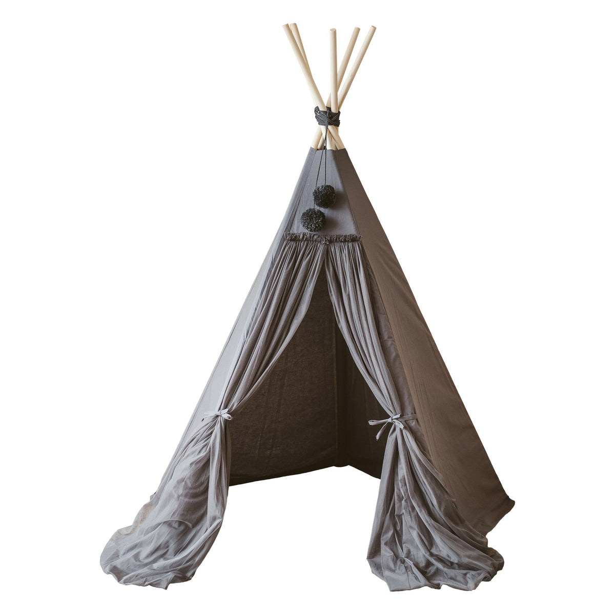 Tipi enfant Fairy avec tulle gris Minicamp