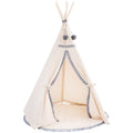 Tipi enfant à pompons gris écru Minicamp