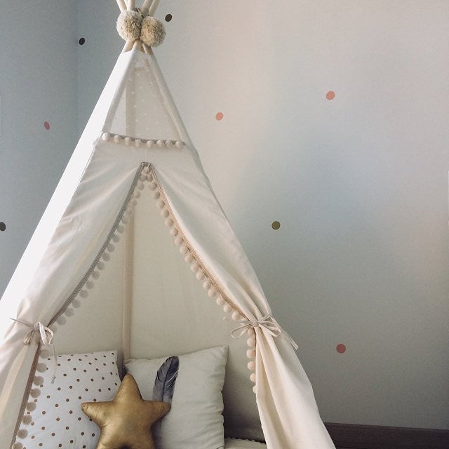 Tipi enfant Original à pompons écru Minicamp – vue 10