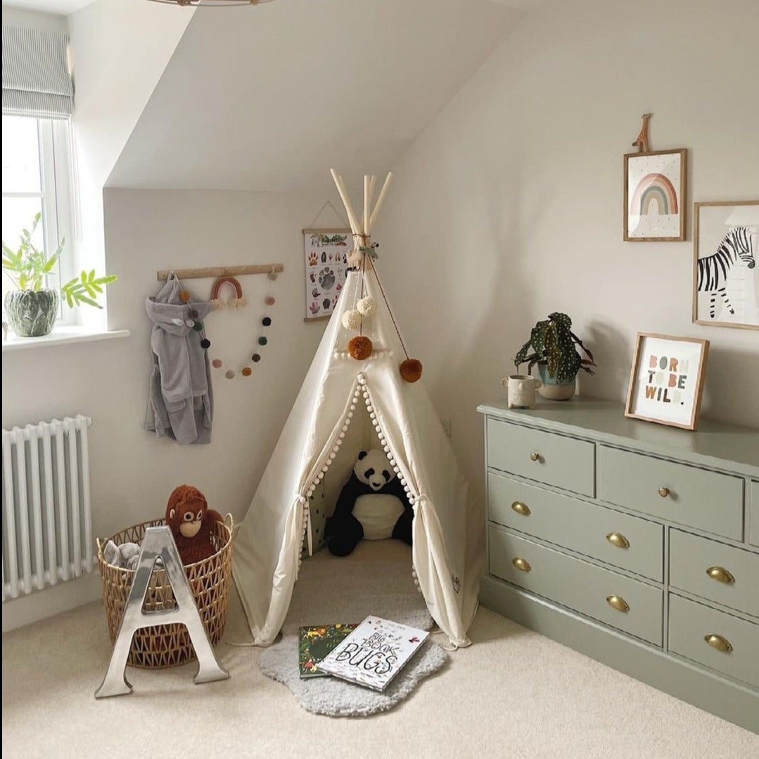 Tipi enfant Original à pompons écru Minicamp – vue 9