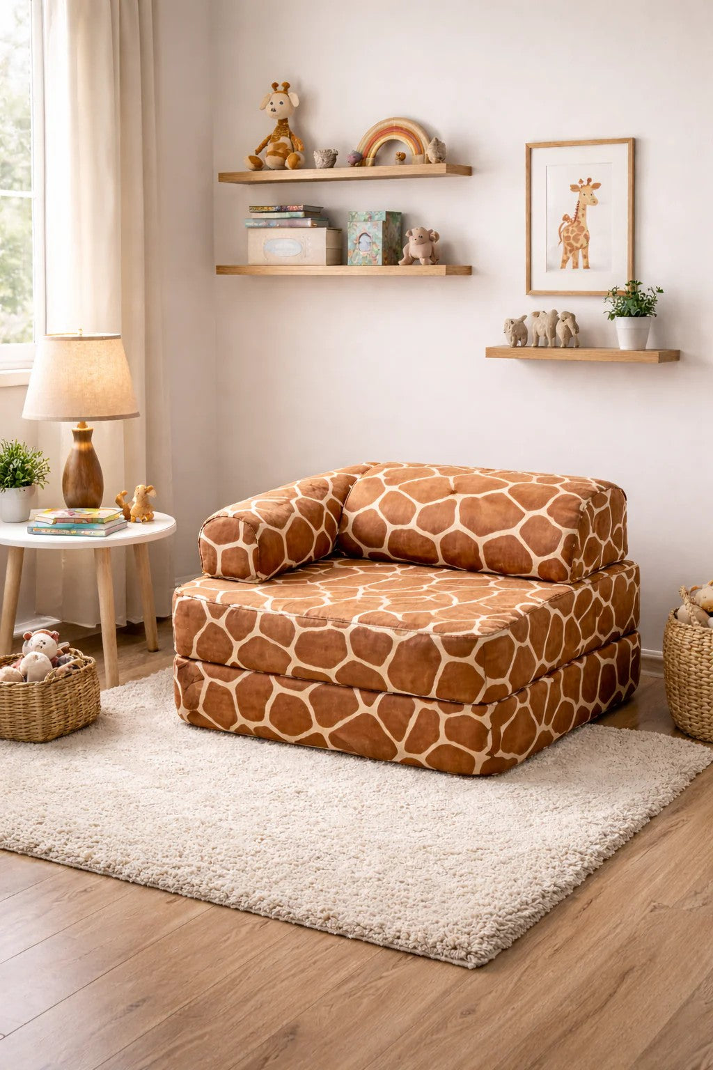 Fauteuil enfant modulable motif girafe bees&blooms