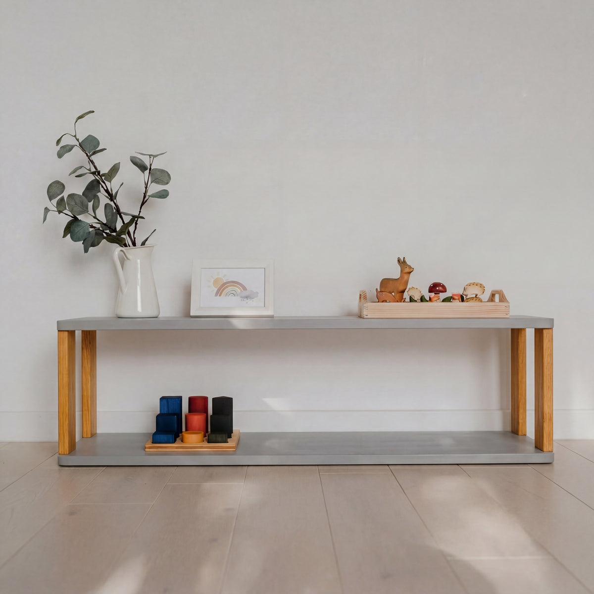 Étagère Straight 2 étages gris/brun One Little Pine