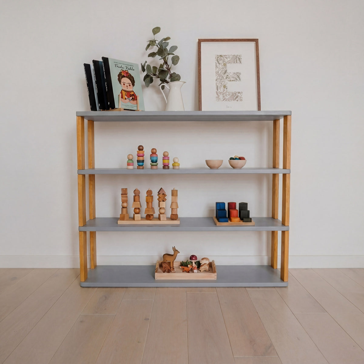 Étagère Straight 4 étages gris/brun One Little Pine