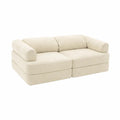 Canapé enfant modulable velours côtelé beige bees&blooms
