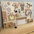Tablica manipulacyjna Montessori z drzwiczkami 40×60 cm BusyBunnyToys