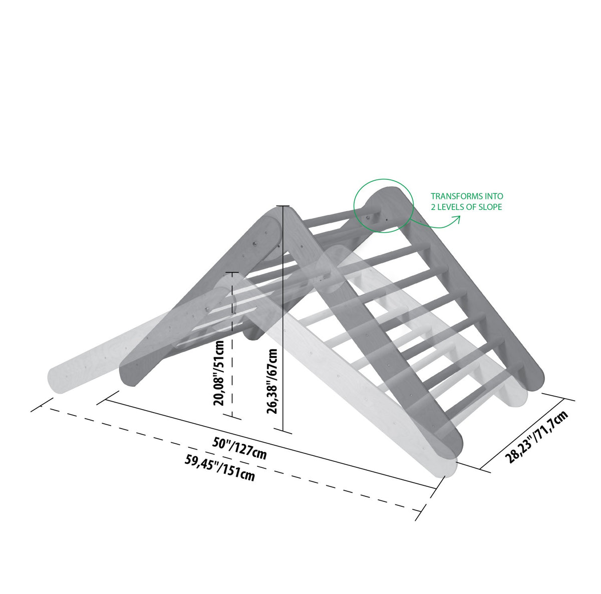 Triángulo Pikler plegable Montessori House Bed – vista 9