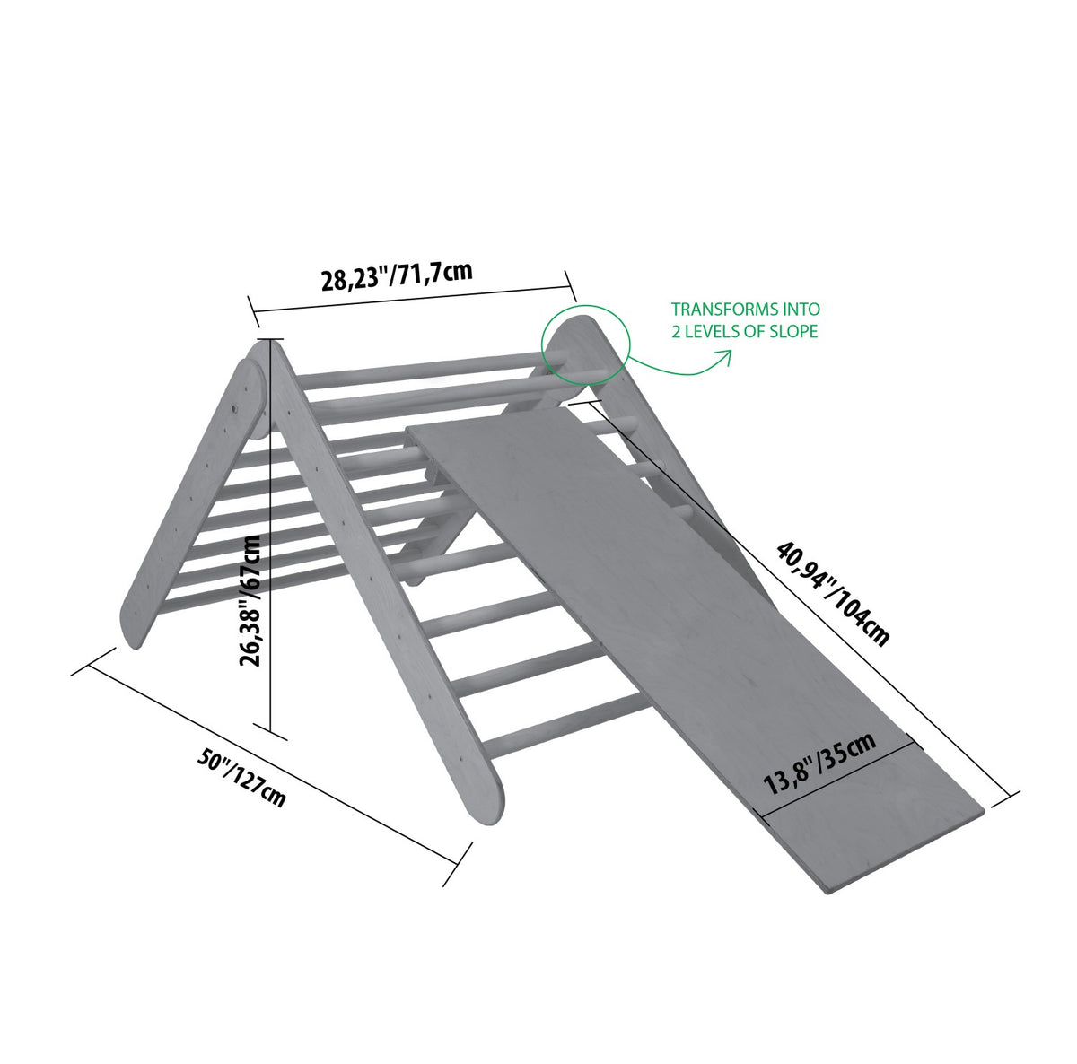 Pikler-driehoek met glijplank Montessori House Bed – weergave 7