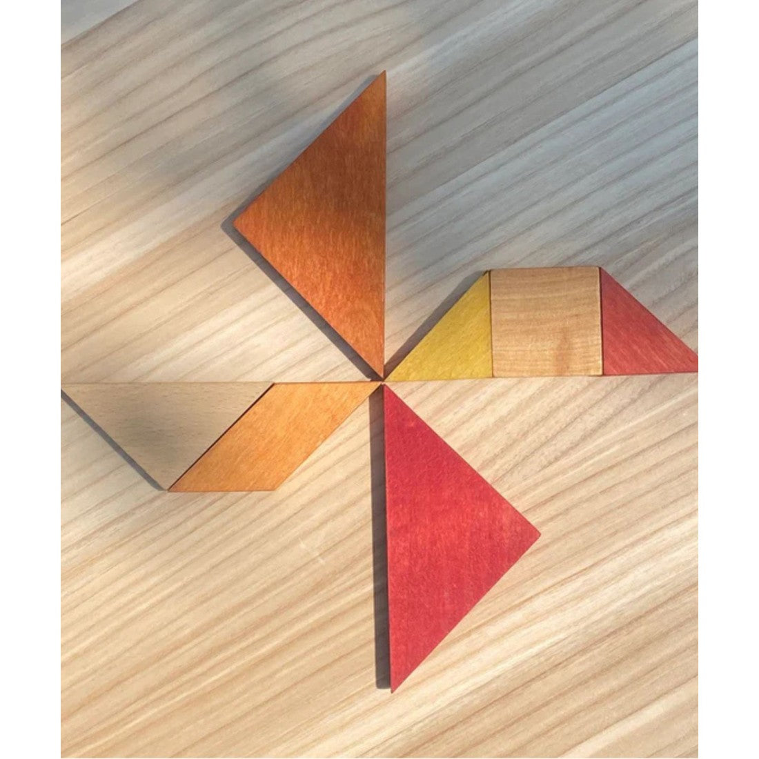 Tangram in legno colori caldi Wooden Story – vista 4