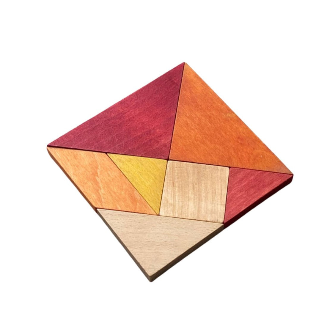 Tangram in legno colori caldi Wooden Story