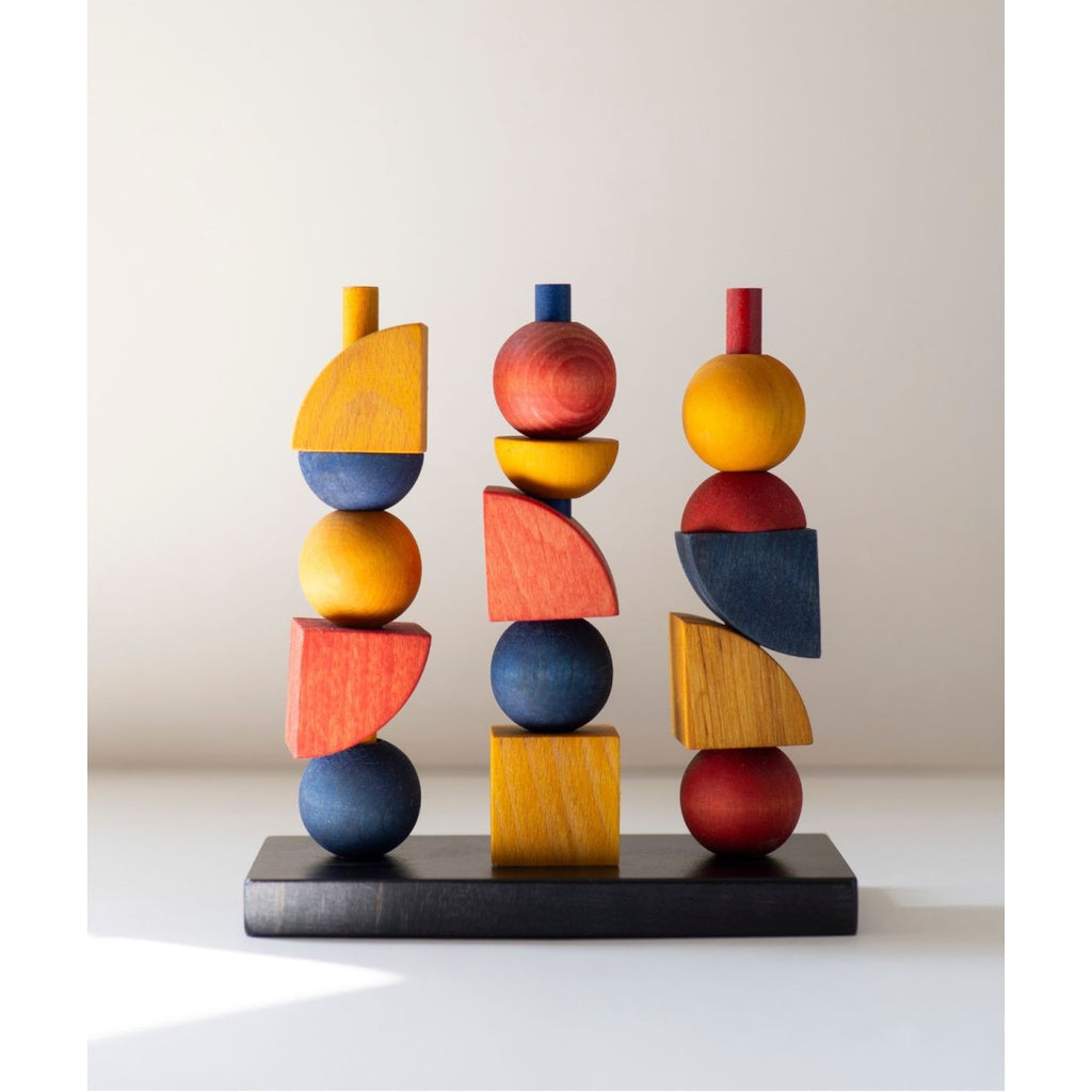 Jouet à empiler en bois Modern Y Wooden Story – vue 2