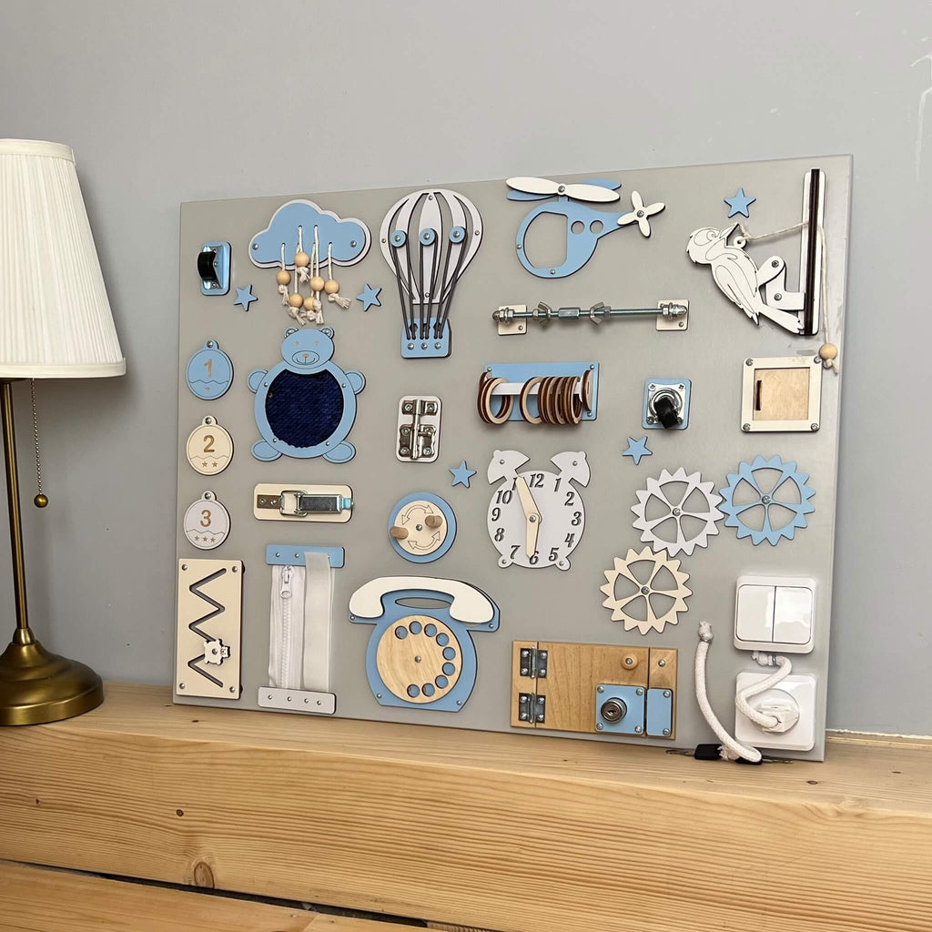 Pannello sensoriale Montessori 50×60 cm BusyBunnyToys – vista 5