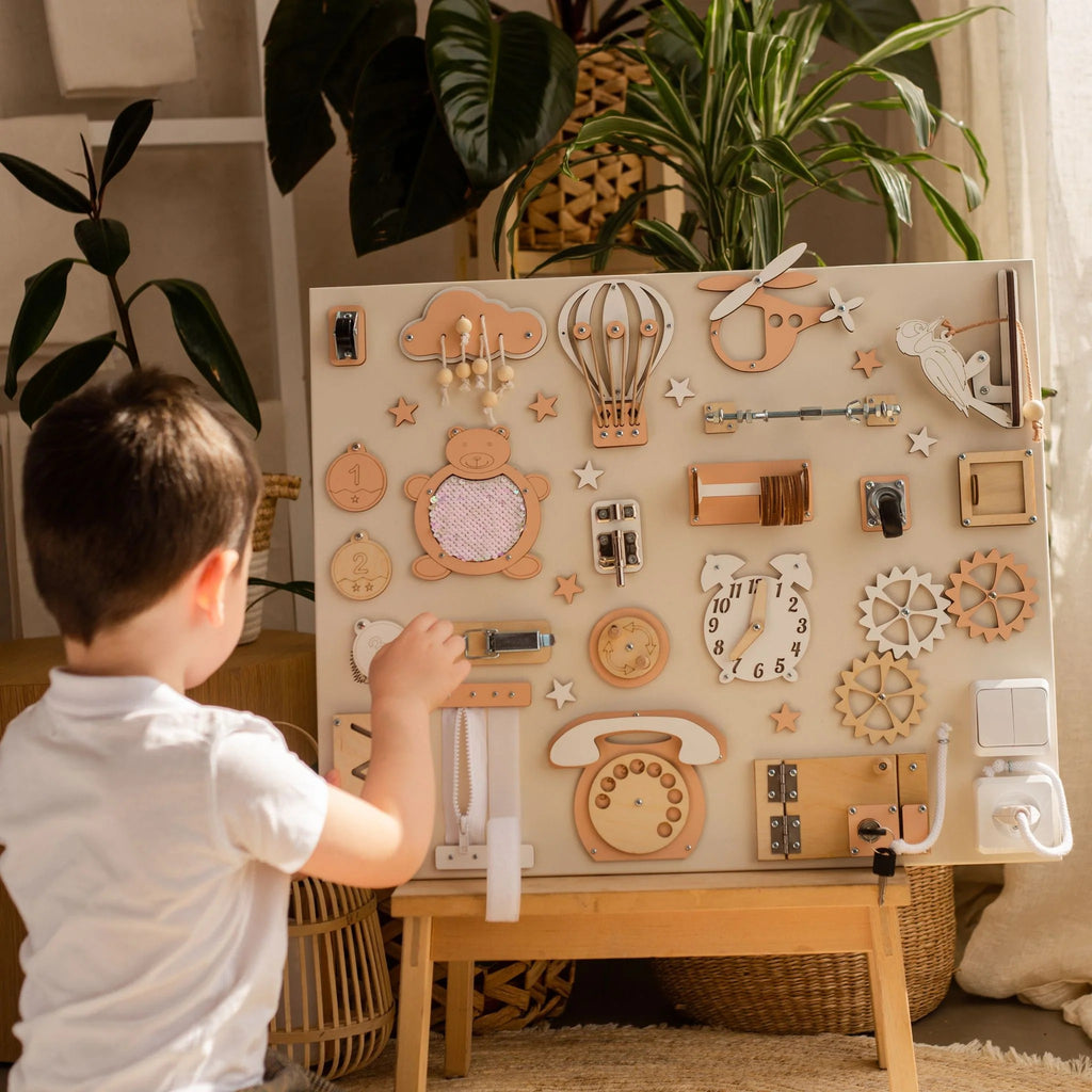 Pannello sensoriale Montessori 50×60 cm BusyBunnyToys – vista 7