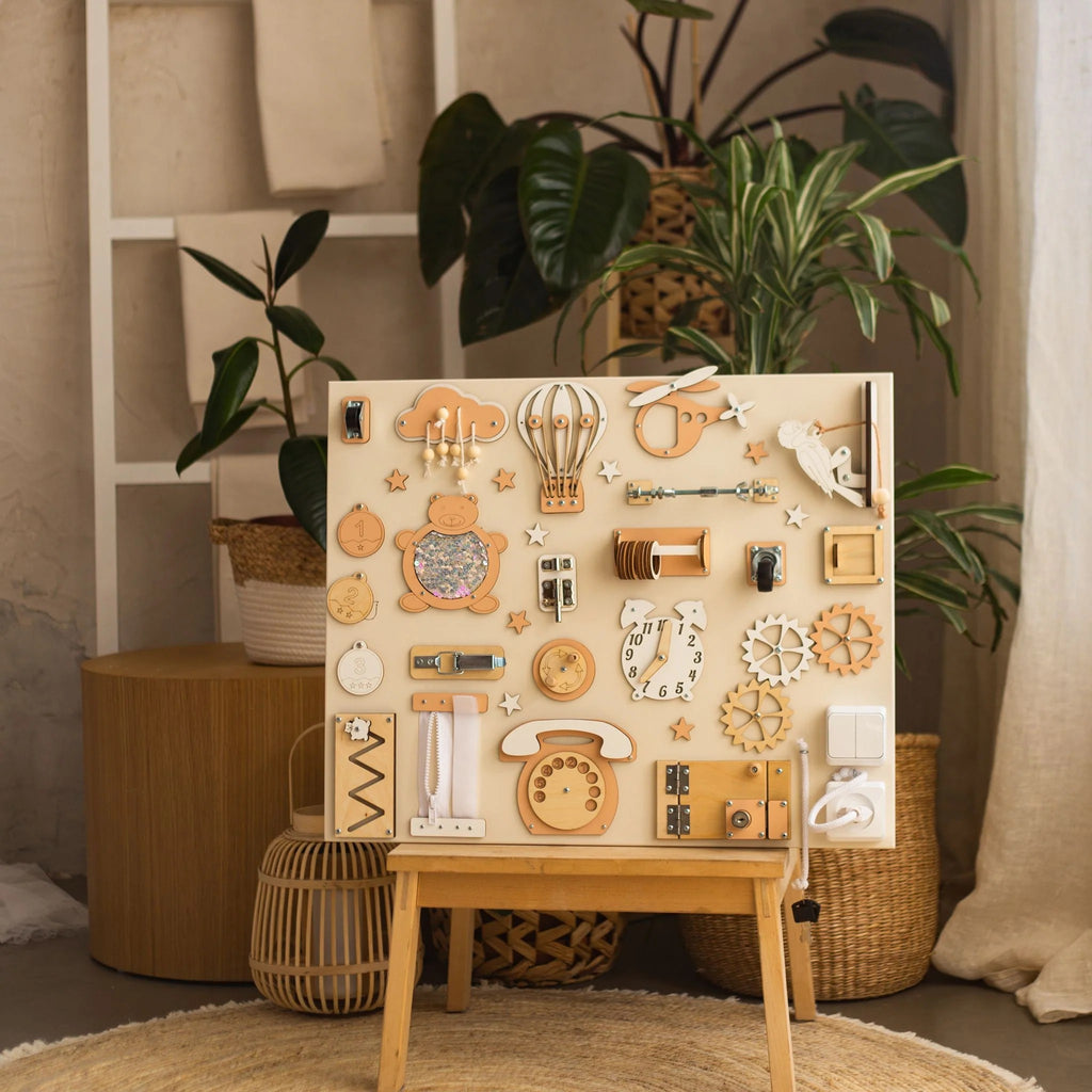 Pannello sensoriale Montessori 50×60 cm BusyBunnyToys – vista 8