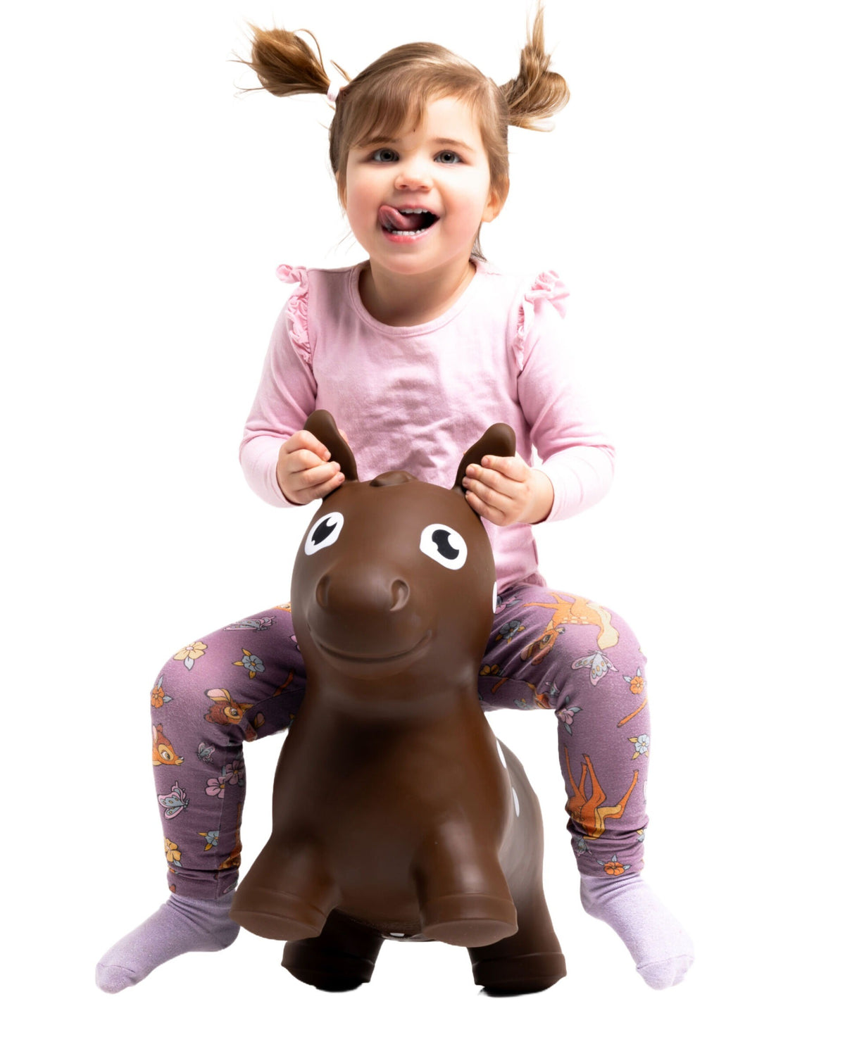 Cheval sauteur enfant Jumpy marron Gerardo's Toys – vue 3