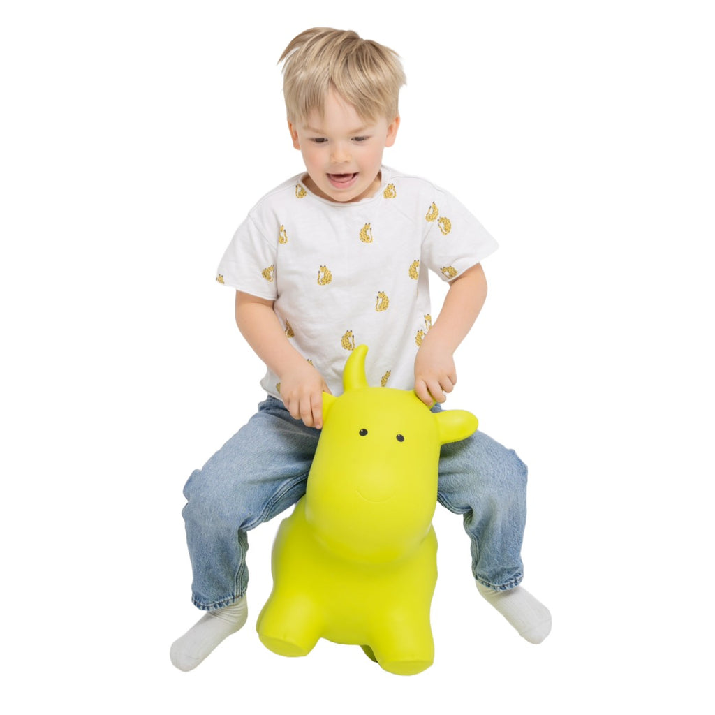 Zwierzak-skoczek JUMPY krowa zielona Gerardo's Toys