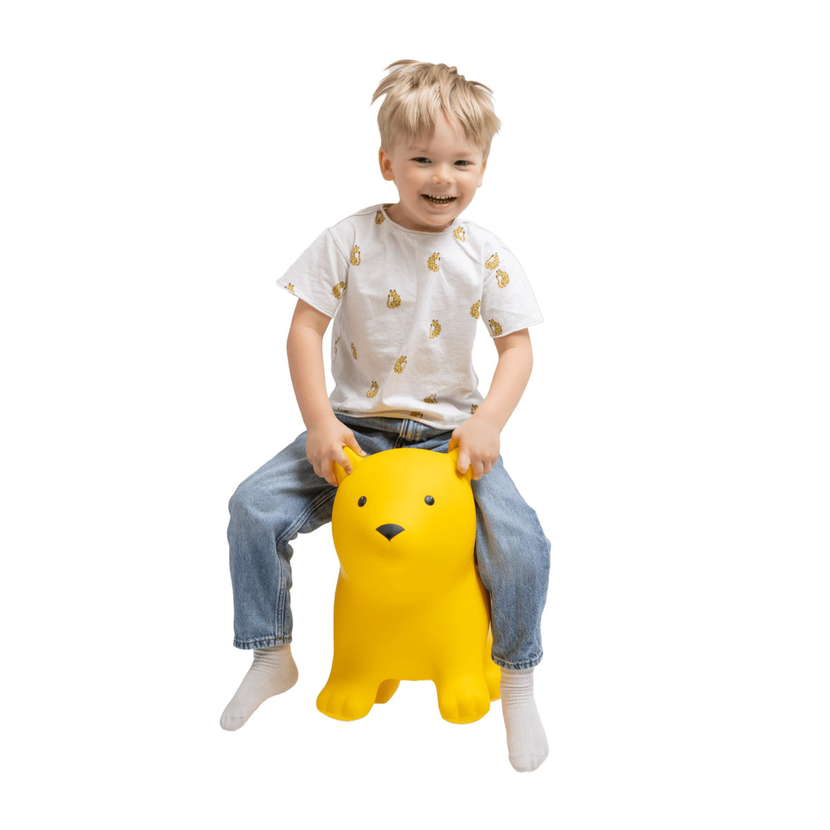 Animale saltellante JUMPY orso giallo Gerardo's Toys