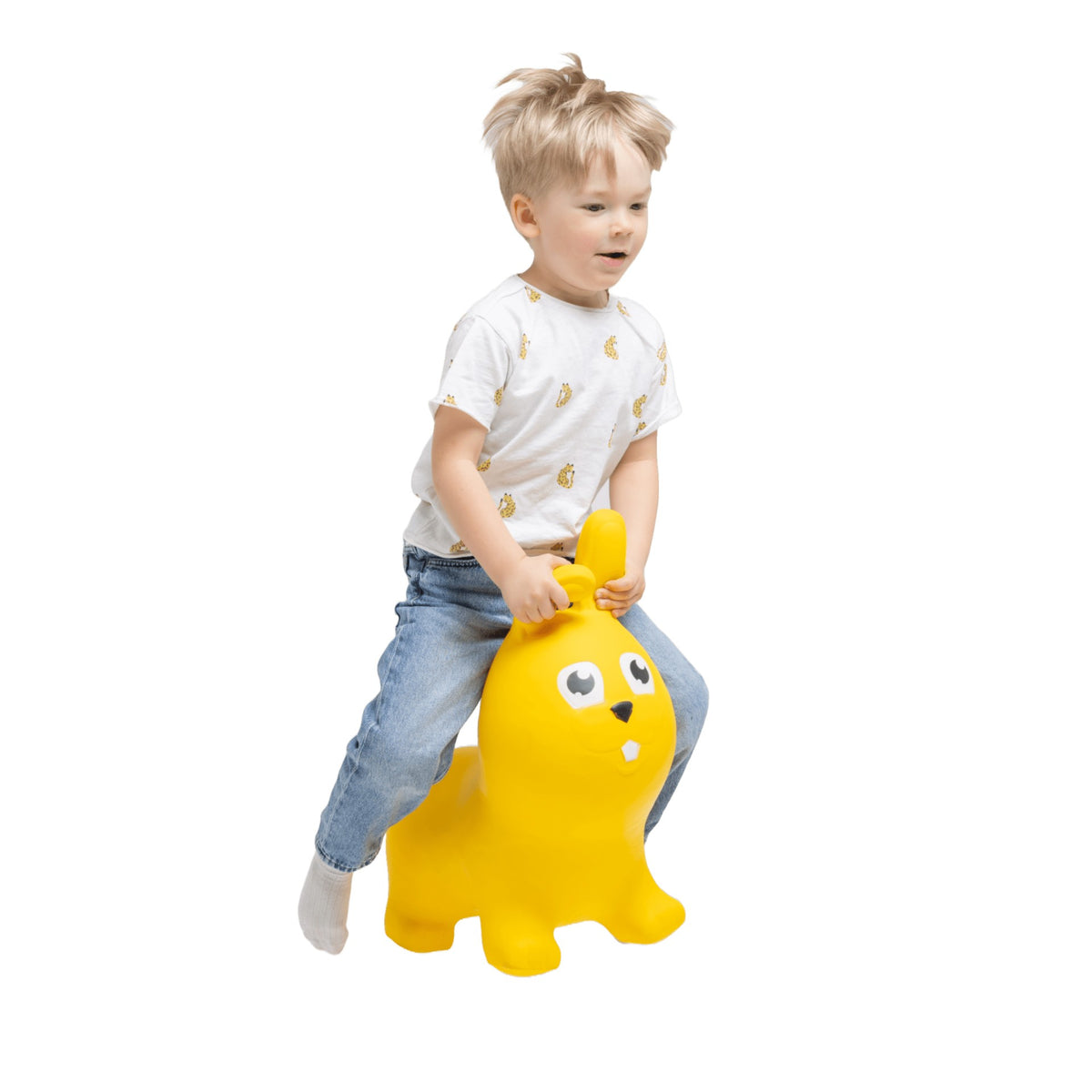 Animal sauteur JUMPY lapin jaune Gerardo's Toys – vue 2